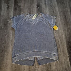 GreenTea Mineral Wash Blue Short Sleeve Tee